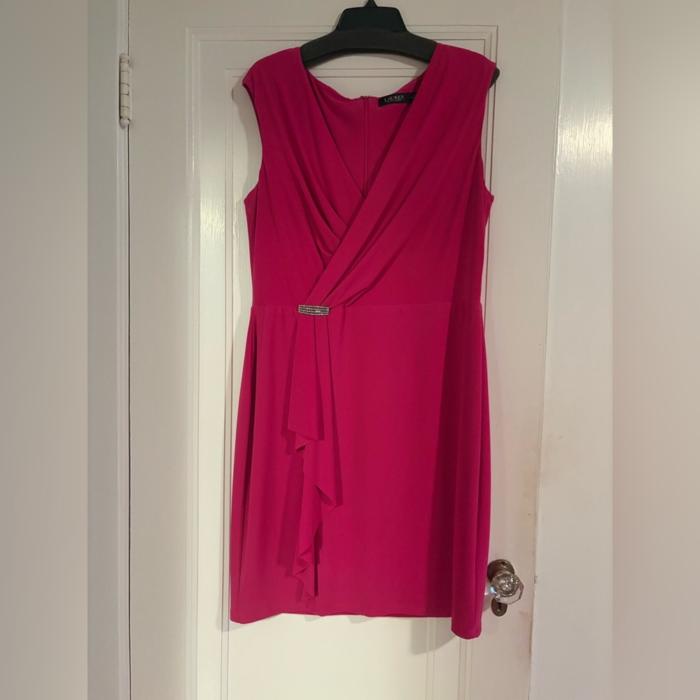 Ralph Lauren Fuchsia Draped Dress